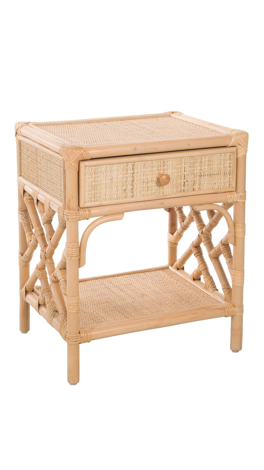 Amazon.com: Kouboo Rattan Bedside Table with Drawer